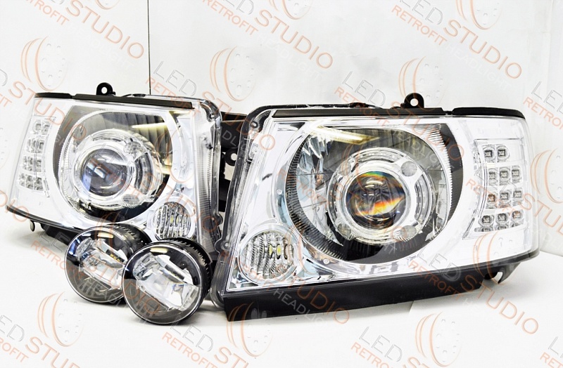 Светодиодные фары Nissan Patrol GR Y61 Bi Led